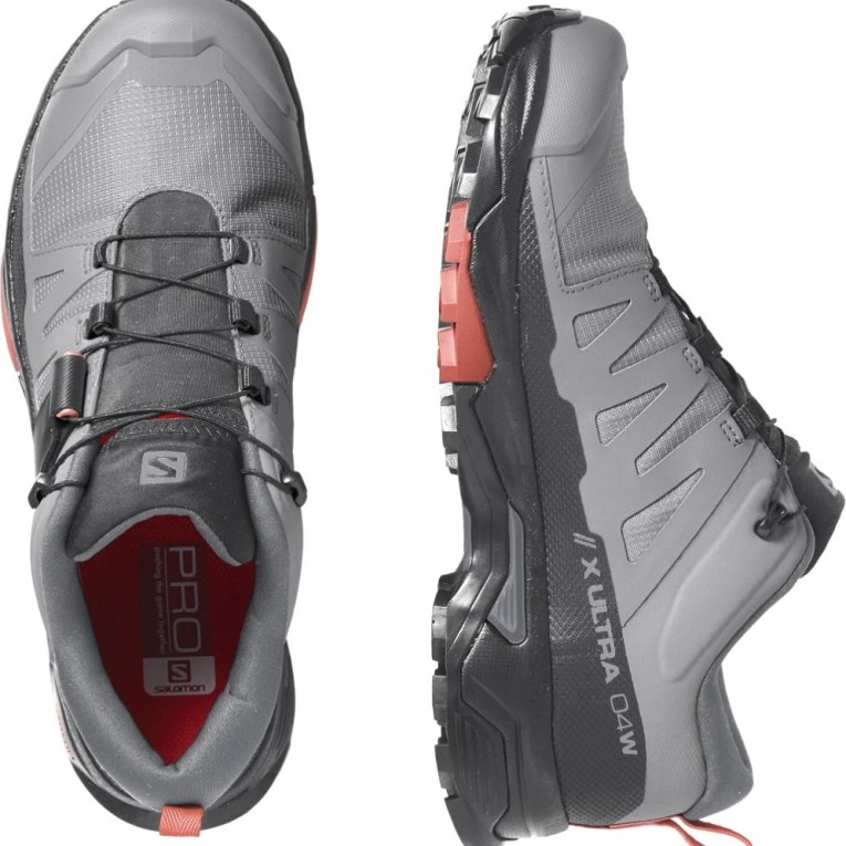 Grey / Black Salomon X Ultra 4 GTX Women's Hiking Shoes | IE JA6304